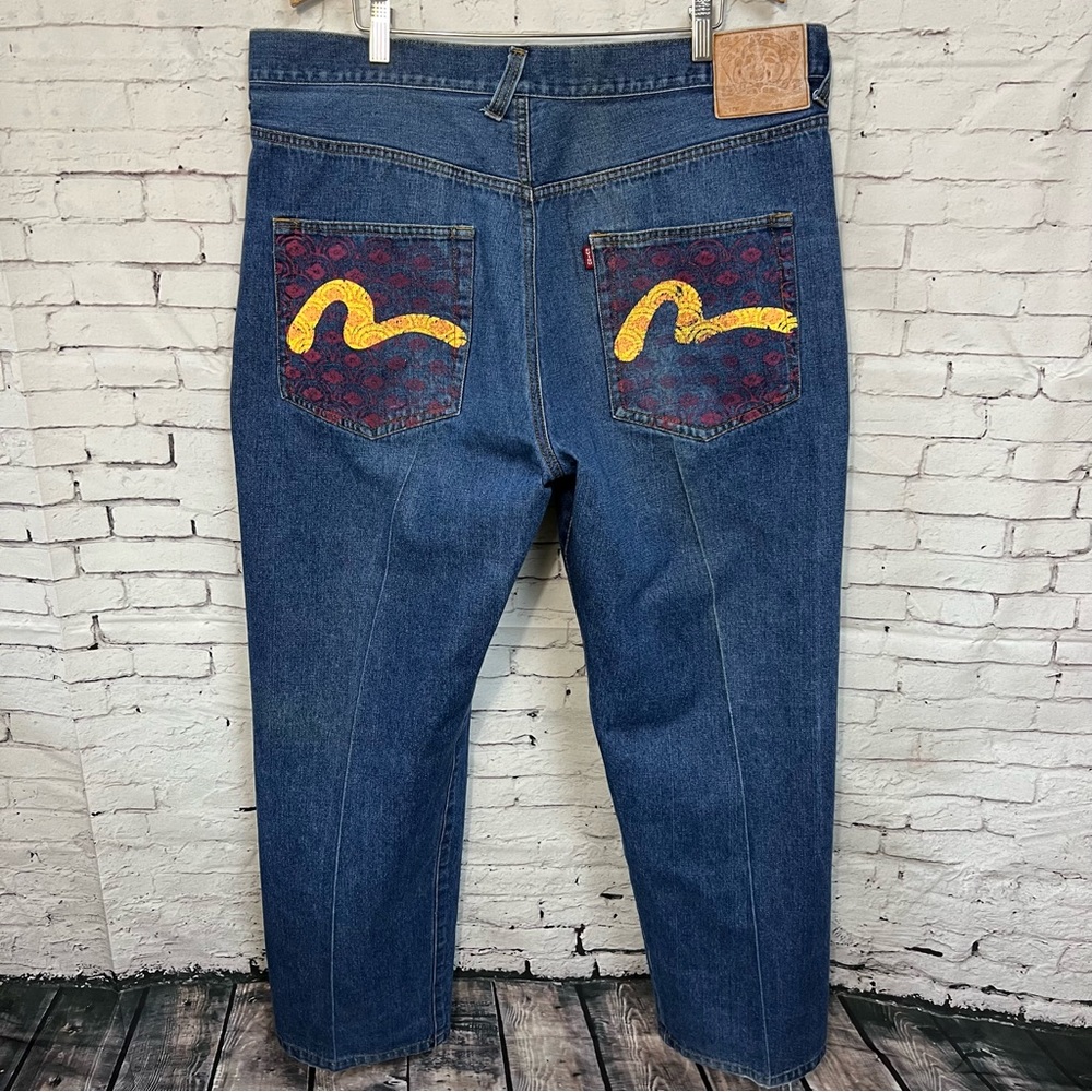 Evisu Jeans Men Size 40 Button Fly 40x31 EUC - Picture 1 of 10